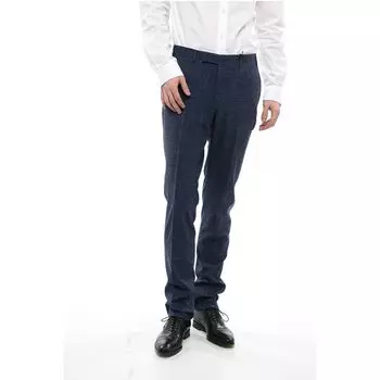 CC COLLECTION 4-карманные брюки RIGHT из смесового шелка Corneliani, Blue