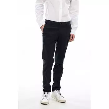 CC COLLECTION Брюки-чиносы из эластичного хлопка классического кроя Corneliani, Blue