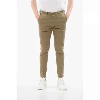 CC COLLECTION Брюки-чиносы из эластичного хлопка Corneliani, зеленый