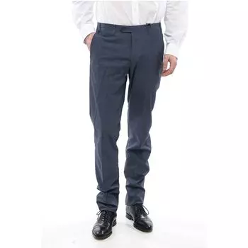 CC COLLECTION Хлопковые брюки RIGHT с карманами потайного покроя Corneliani, Blue