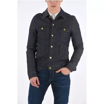 CC COLLECTION Льняная и джинсовая куртка HARLEY Corneliani, Blue
