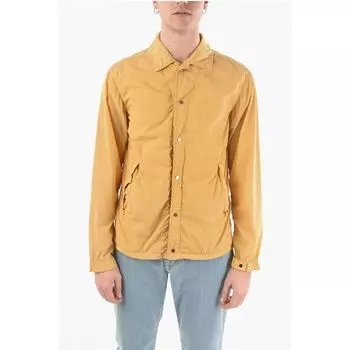 CC COLLECTION O.WEAR Нейлоновая куртка с серебряными пуговицами Corneliani, Yellow