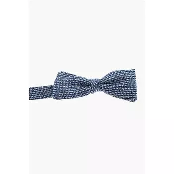 CC COLLECTION шелковый галстук-бабочка с узором Corneliani, синий