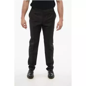 CC COLLECTION Шерстяные брюки со шлевками для ремня Corneliani, Black