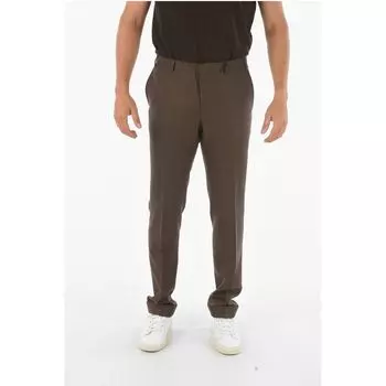 CC COLLECTION Virgin Wool REWARD Брюки-чиносы с узором «гусиная лапка» Corneliani, Brown