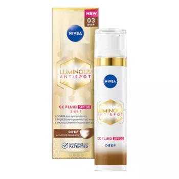 CC крем для лица с spf30 03 deep, 40 мл Nivea Cellular luminous, цвет 03 deep