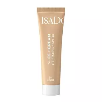 Cc + увлажняющая и spf30 основа Isadora, цвет light, 30 мл