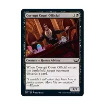 CCG Коррумпированный судебный чиновник (C), MTG - Streets of New Capenna