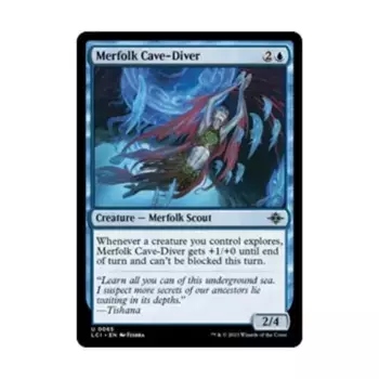 CCG Мерфолк-пещерный дайвер (U), MTG - The Lost Caverns of Ixalan
