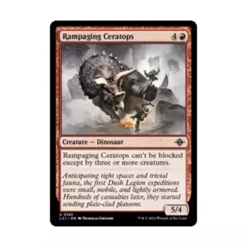 CCG Неистовый Цератопс (U), MTG - The Lost Caverns of Ixalan