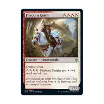 CCG Огнерожденный рыцарь (U), MTG - Throne of Eldraine