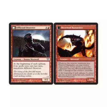 CCG Пострадавший дезертир // Оборотень-грабитель (U), MTG - Dark Ascension