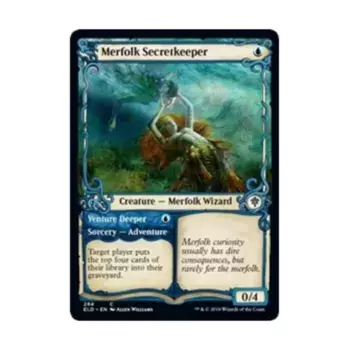 CCG Секретник мерфолков // Venture Deeper (Витрина) (C) (Фольга), MTG - Throne of Eldraine