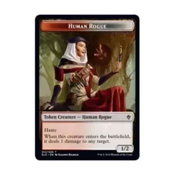 CCG Жетон человека-разбойника (T), MTG - Throne of Eldraine
