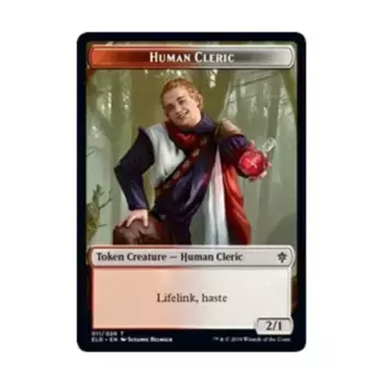 CCG Жетон человека-священника (T), MTG - Throne of Eldraine