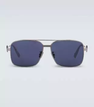 CD Diamond S9U квадратные солнцезащитные очки Dior Eyewear, Shiny Palladium/ Blue