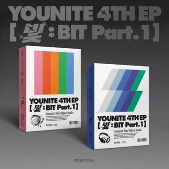 CD диск Younite: 4th Ep [Light : Bit Part.1] - Outbox, Photo Book, CD-R, CD-R Envelope, Lyric Post Card, Photo Card, Sticker, M/V Sketch Photo Card