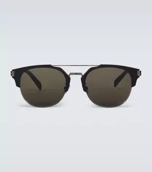 CD Icon R1U очки в стиле browline Dior Eyewear, matt Black/ Green
