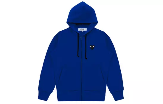 CDG Play Толстовка с капюшоном Comme Des Garcons Play Big Black Heart Zip Up Navy