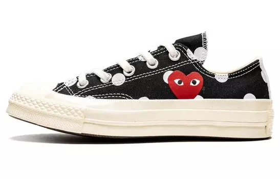 CDG Play x Converse Chuck Taylor All-Star 70 Ox Comme des Garcons PLAY Черные в горошек