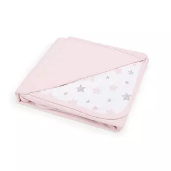 Ceba Baby Basic одеяло детское двухстороннее 90х100 см Конфетно-розовый + Розовые звезды, 1 шт.
