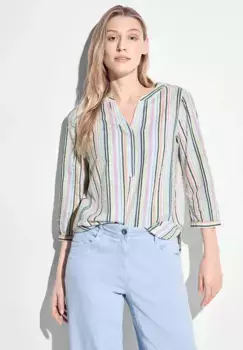 Cecil Классическая блузка с вырезом под горло, белый