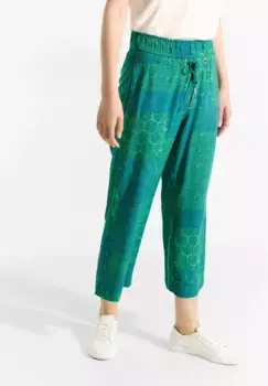 Cecil-кюлоты, завышенная талия, зеленый