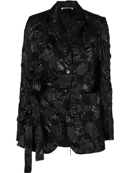Cecilie Bahnsen блейзер Fisola с бантом, черный