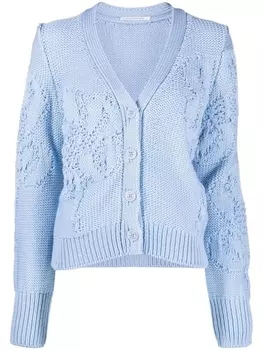 Cecilie Bahnsen кардиган Irma с V-образным вырезом, синий