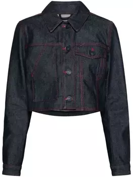 Cecilie Bahnsen укороченная джинсовая куртка Gracie, синий