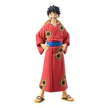 Цельная фигурка Banpresto Monkey D Luffy - Dxf Grandline Series Wanokuni Yukata Ver., 16 см, многоцветная, BP88902P