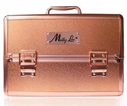 Цельная косметичка M в клетку MollyLac розовое золото, Molly Lac