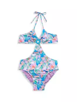 Цельное монокини с принтом Jamie Butterfly для маленьких девочек и девочек Little Peixoto, цвет butterfly lily