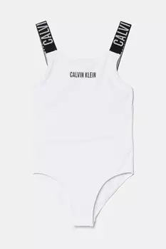 Цельный детский купальник Calvin Klein Jeans, белый