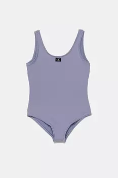 Цельный детский купальник Calvin Klein Jeans, фиолетовый