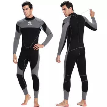 Цельный гидрокостюм из неопрена SBART 3 мм для серфинга, теплый и морозостойкий MY023, задняя молния S-3XL