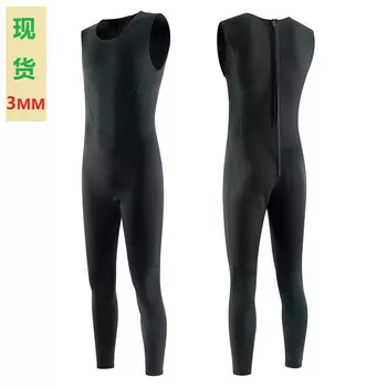 Цельный гидрокостюм-жилет LIEYU для мужчин, морозостойкий и теплый костюм для подводного плавания, костюм для плавания и серфинга (черный цельный жилет XL)