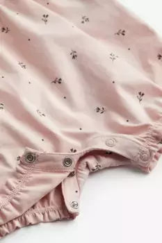 Цельный комбинезон с короткими рукавами H&M, розовый