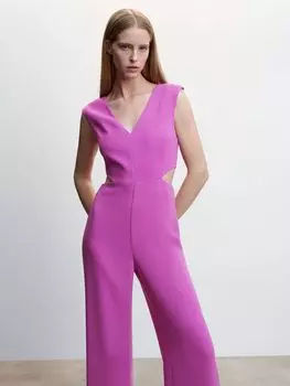 Цельный комбинезон с вырезами Mango Holy, средний фиолетовый