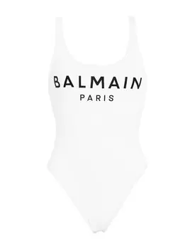 Цельный купальник Balmain, белый