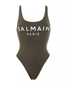Цельный купальник Balmain, зеленый