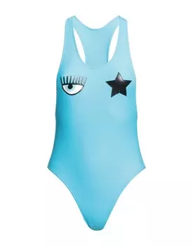 Цельный купальник Chiara Ferragni, лазурный