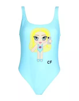 Цельный купальник Chiara Ferragni, небесно-голубой