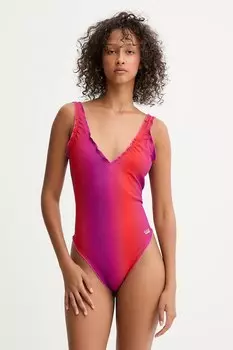 Цельный купальник Ea7 Emporio Armani, розовый