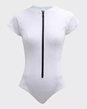 Цельный купальник Farrah с перфорацией Lisa Marie Fernandez