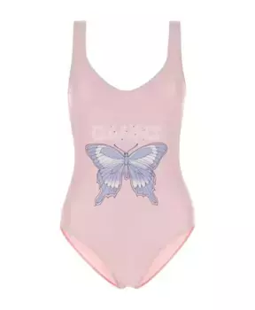 Цельный купальник Ganni, розовый