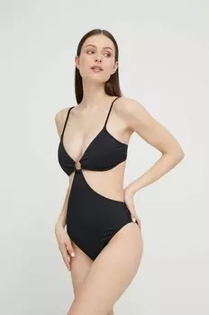 Цельный купальник Hollister Co., черный