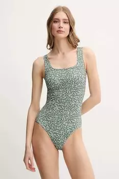 Цельный купальник Lacoste, зеленый