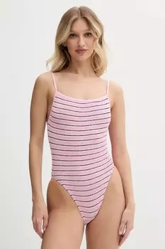 Цельный купальник Low Palace Bond Eye, розовый