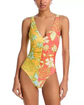 Цельный купальник Lucia Solid & Striped, мультиколор